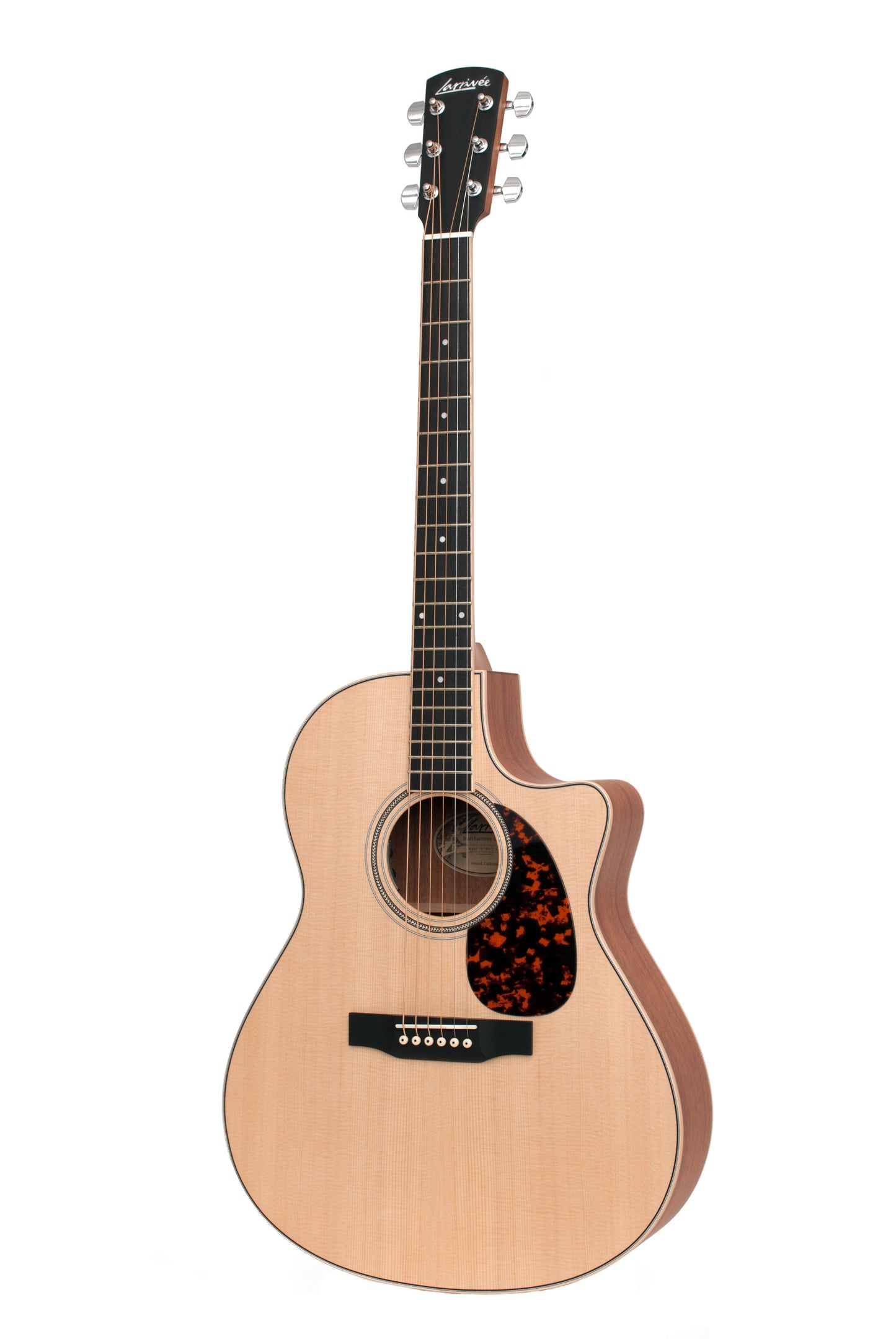 Larrivee LV-03-MH-D Acoustic Guitar. 03 Recording series Mahogany L-body w/Venetian cutaway W/Stage pro element pick up.